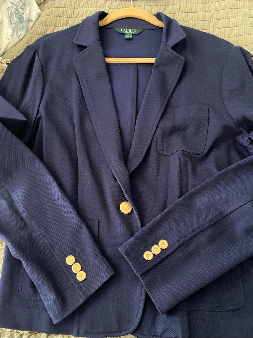Ralph Lauren Navy Blazer with Gold Buttons